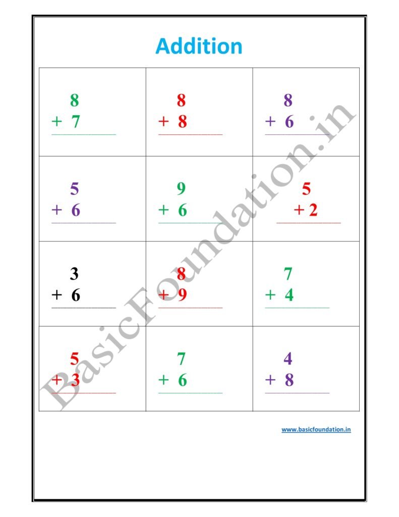 Addition Worksheet