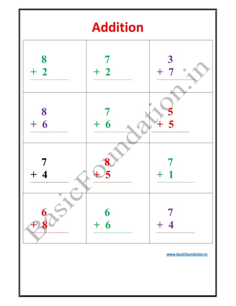 Addition Worksheet