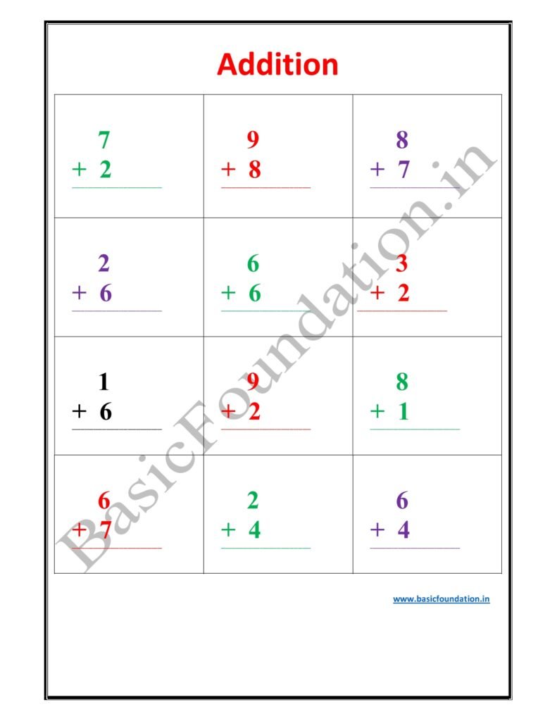 Addition Worksheet