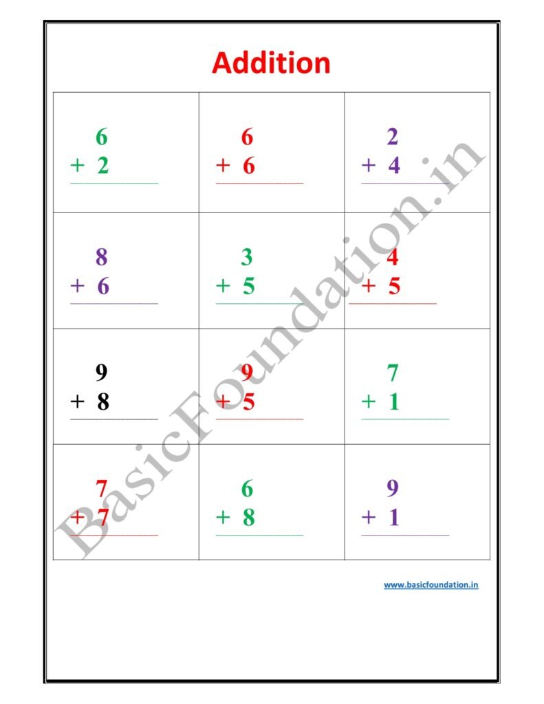 Addition Worksheet